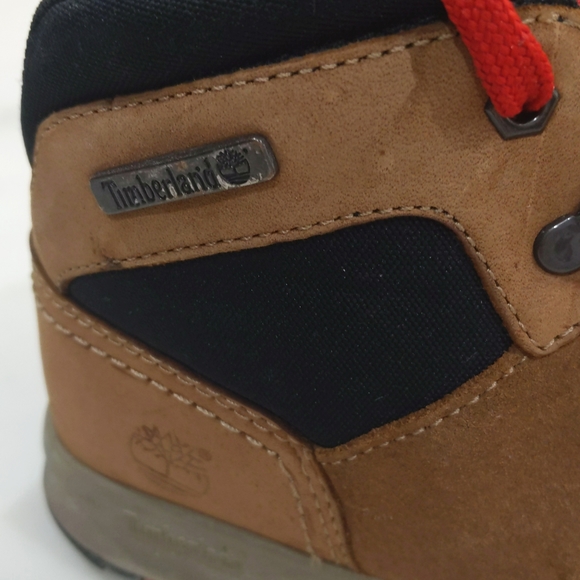 Timberland Earthkeepers Scramble Boots leather tan kids size 3 - Picture 3 of 12